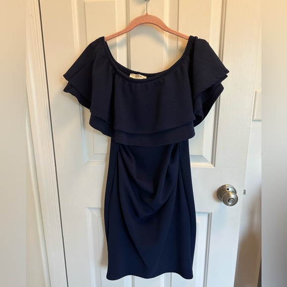 Maternity Pinkblush BodyCon off the shoulder dress - Picture 1 of 2